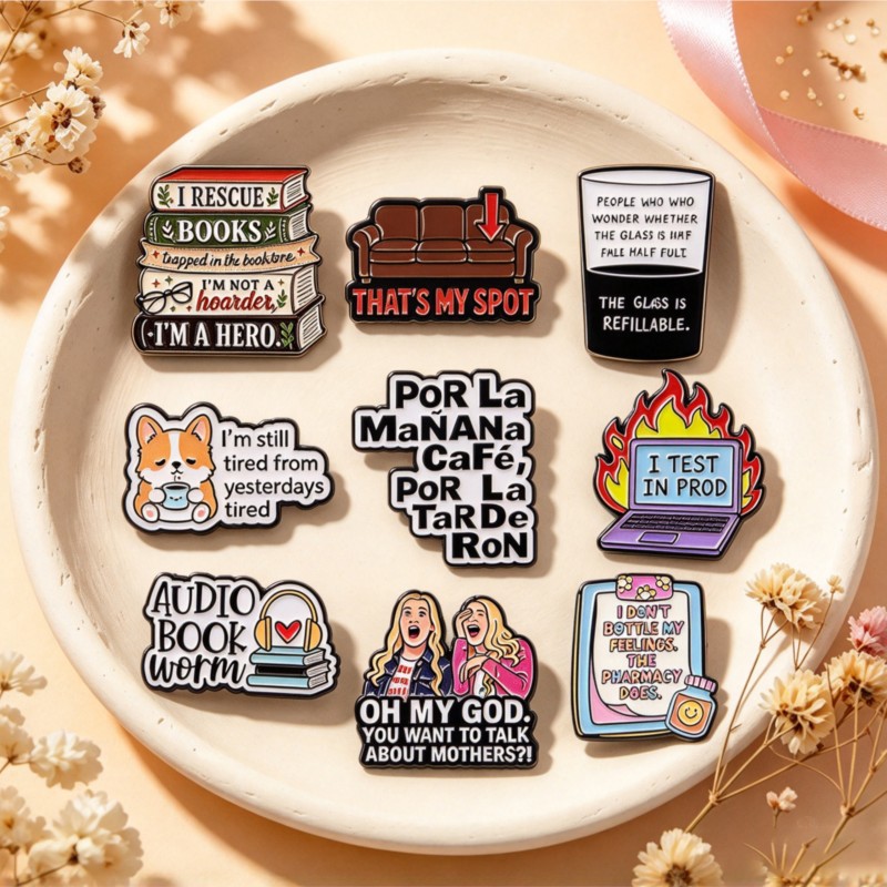 Cute Funny Quote Enamel Pins w - Tablet Cute Accessories recension och pris