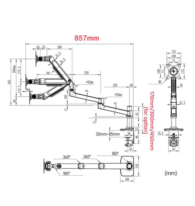 450mm DL-8013LP Full Motion 17 - Tablet Lap Desk recension och pris