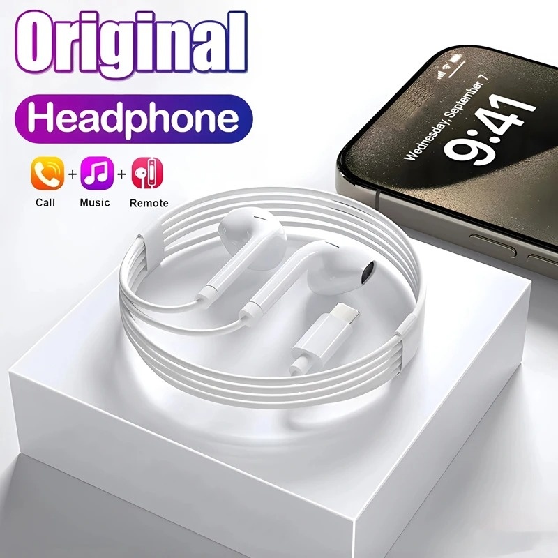 Original Headphones For Apple  - Wired Earphone Lightning recension och pris