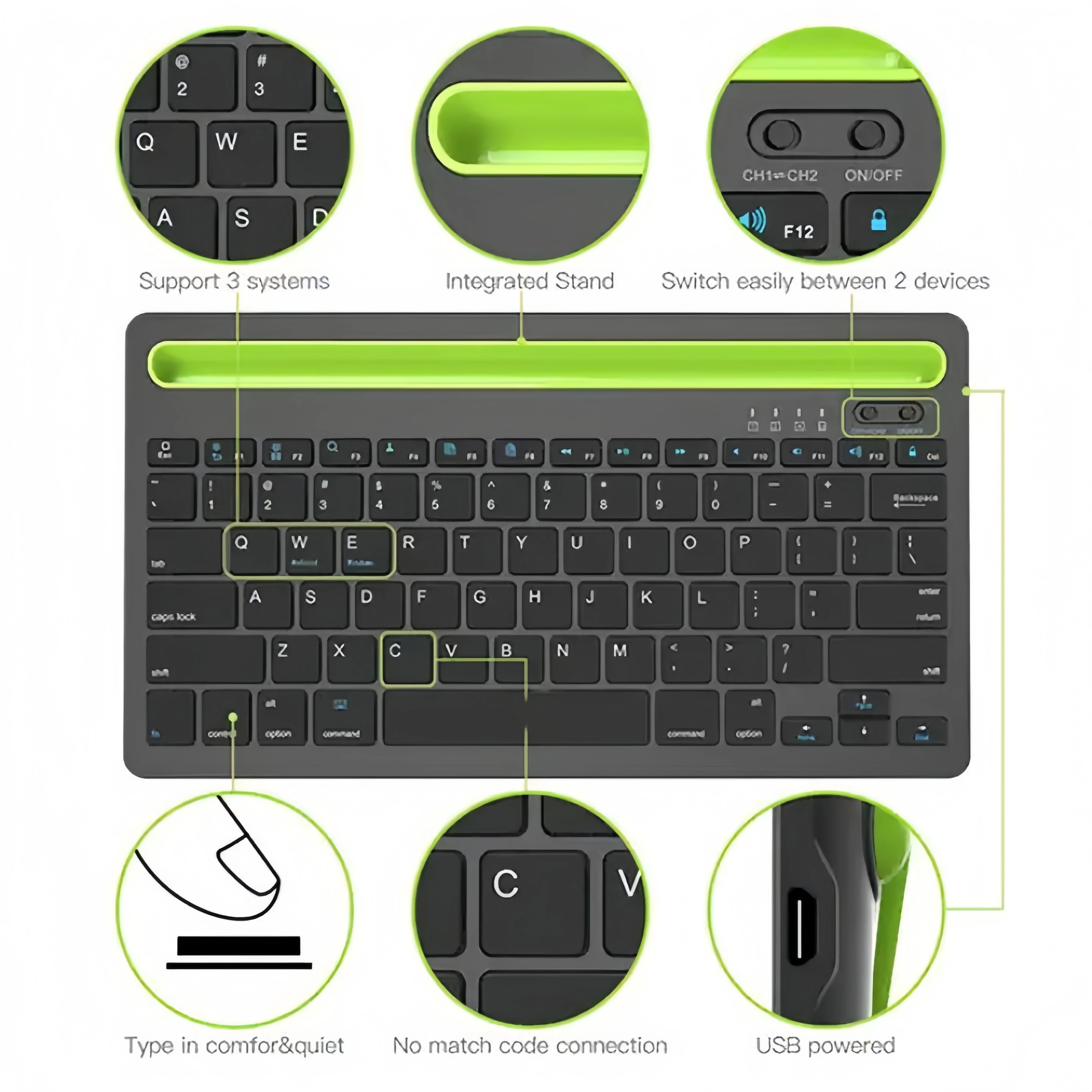 Bluetooth Wireless Keyboard Mi - Android Tablet Gaming Accessories recension och pris