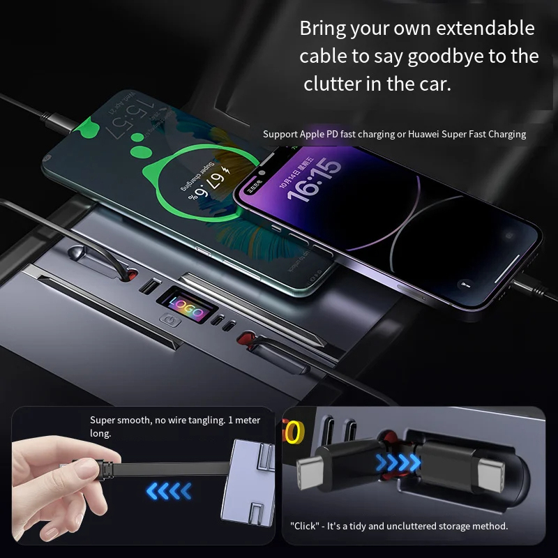 Multi‑Port Car Charger Hub, Du - Usb Hub Type C recension och pris