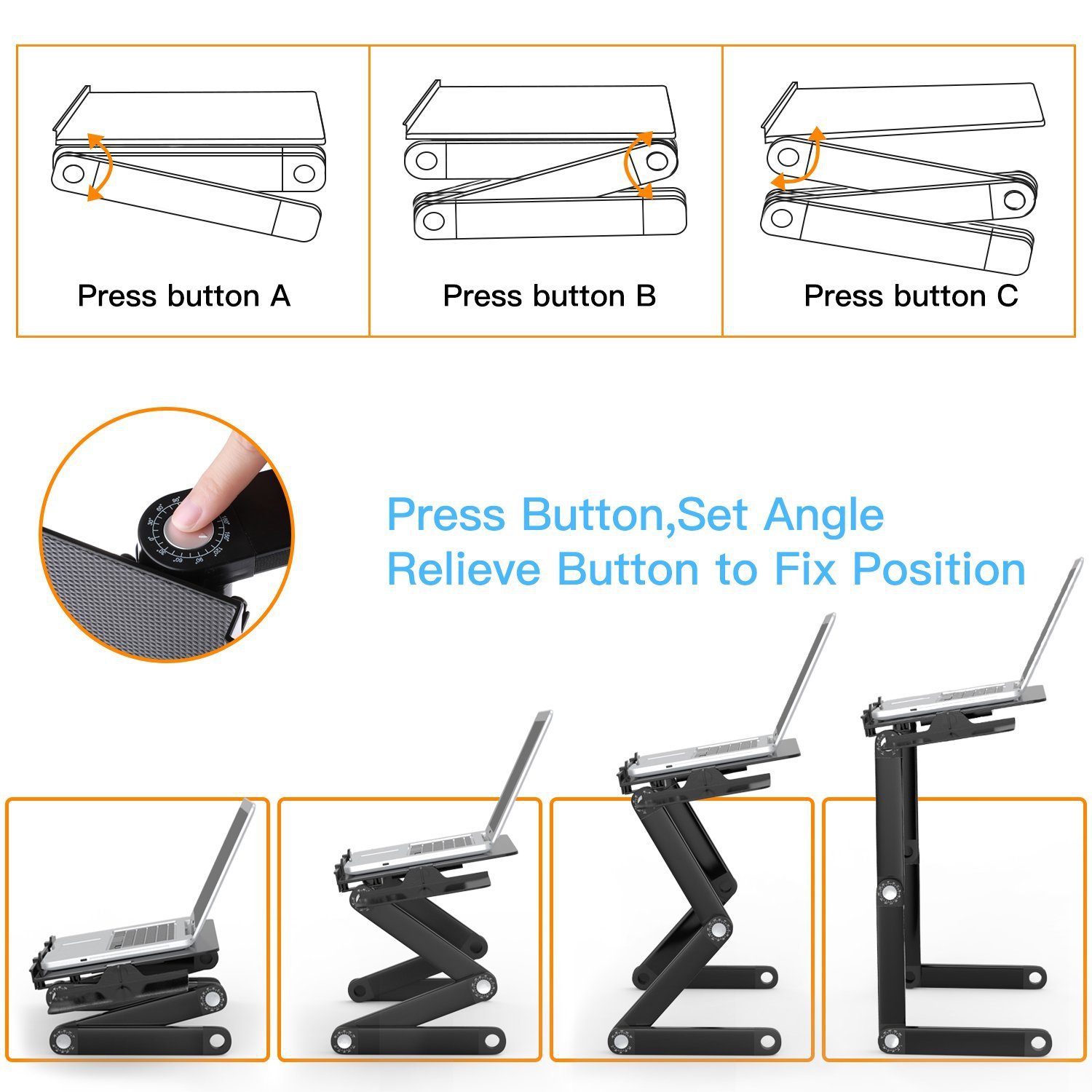 Aluminum Alloy Laptop Table Fo - Tablet Lap Desk recension och pris